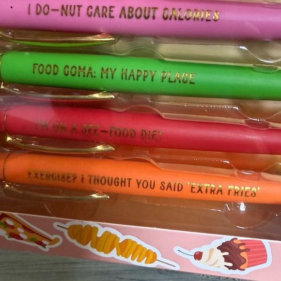 Funny Kawaii Foodie Pen Set - Picture 6 of 6